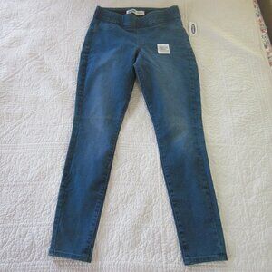 Old Navy Jeans 0 Short Blue Super Skinny Mid Rise Pull On Slimming